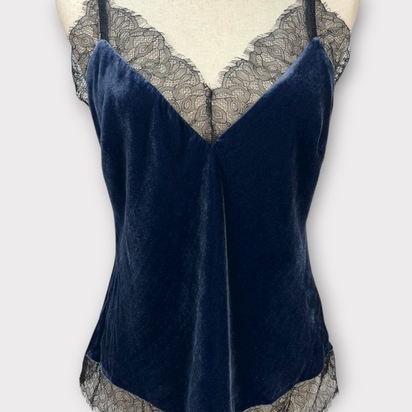 Y2K Gold Hawk Velvet Silk Cami Lace Top Whimsigoth Fairy Grunge Romantic Women S - Picture 2 of 13